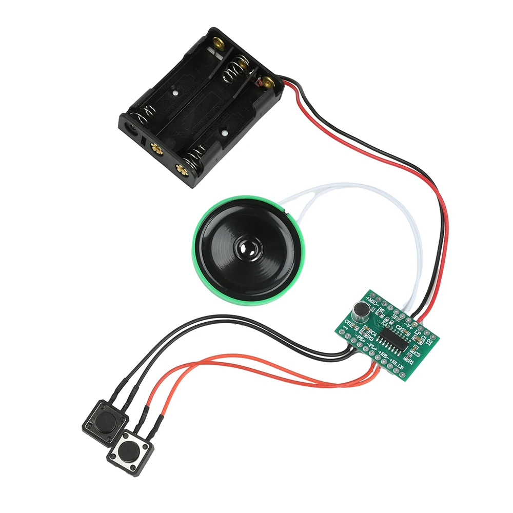 Recordable Sound Module Dual Button Voice Recorder 60 Second DIY E Card With Crystal Clear Playback For Gifts Projects