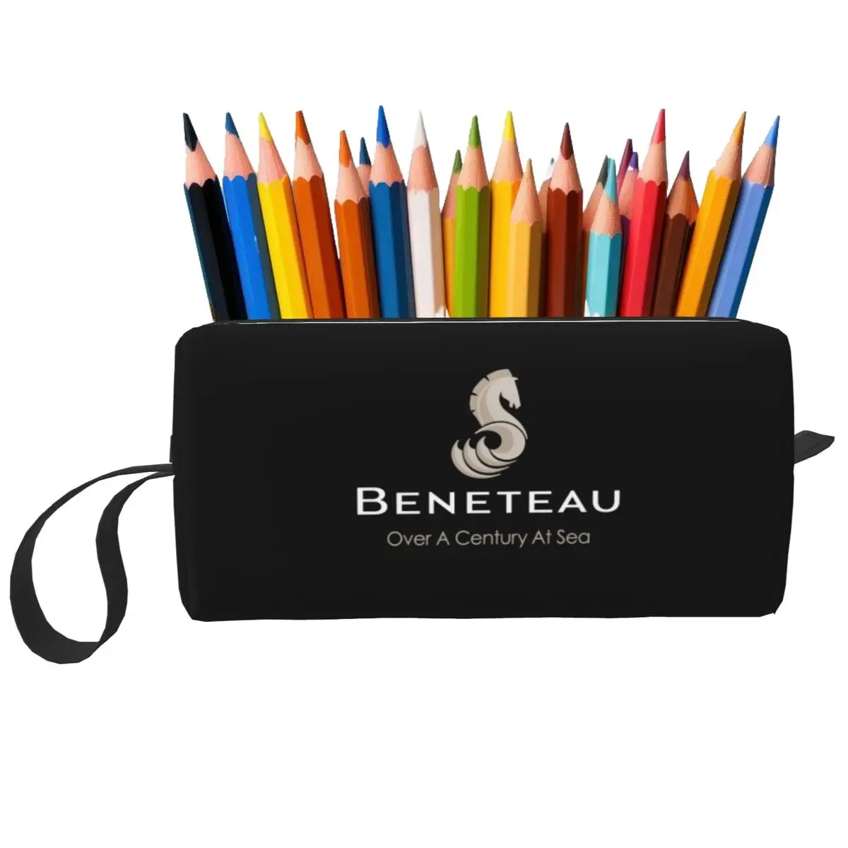 Beneteau Sailboat Sailing Yacht POCKET SIDE Makeup Bag Toiletry Cosmetic Bag for Women Beauty Travel Pencil Case
