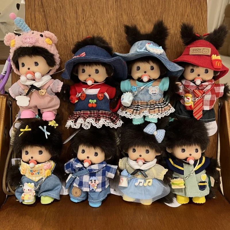 Neue Kawaii Monchhichi Serie Plüschtier-Schlüsselanhänger Niedlicher Cartoon Kreativität Exquisiter Plüsch-Schlüsselanhänger Merchandise Fangeschenk