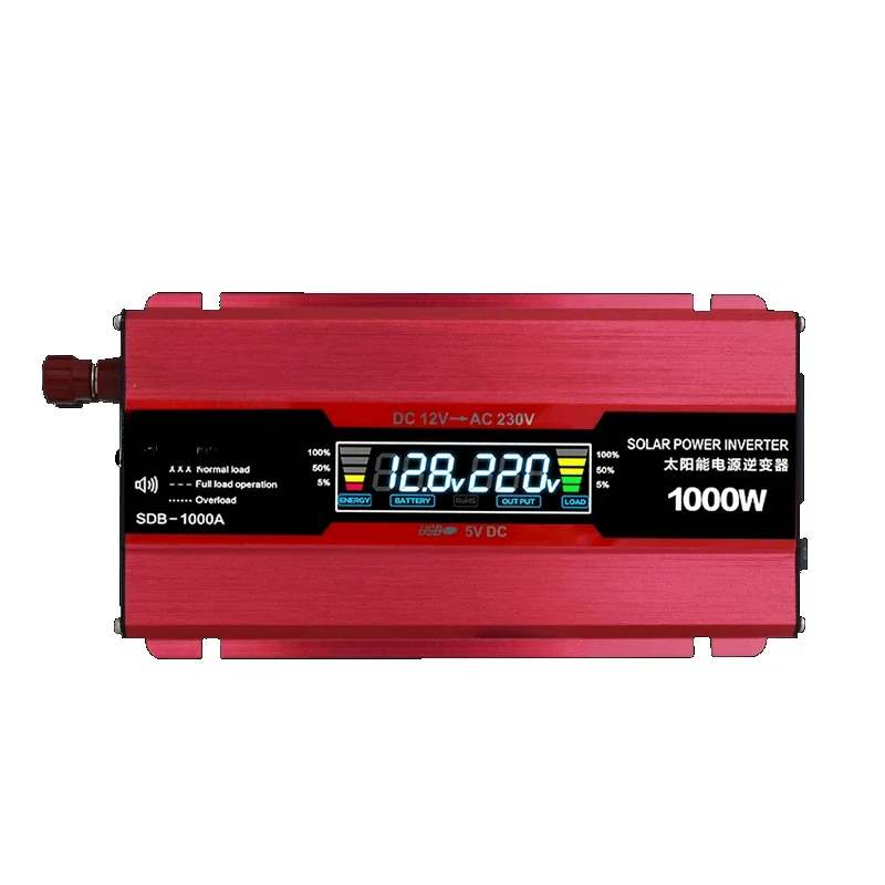 Inverter power display for household vehicle 12v24v to 220v2000w transformer power converter