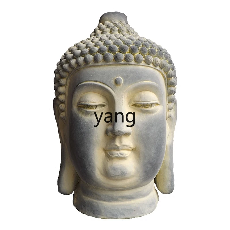 LMM， New Chinese Zen Home Decoration Ornament Buddha Head Entrance Living Room Corridor Lucky Feng Shui Ornament