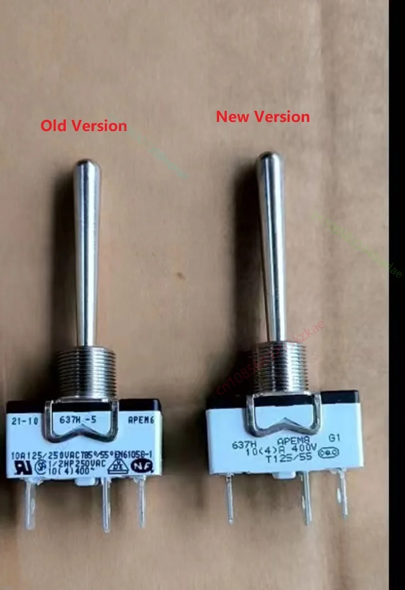 1pcs 637H-5 APEM three-foot, three-position bilateral reset rocker switch 637H/2-5 rocker switch with extended rocker
