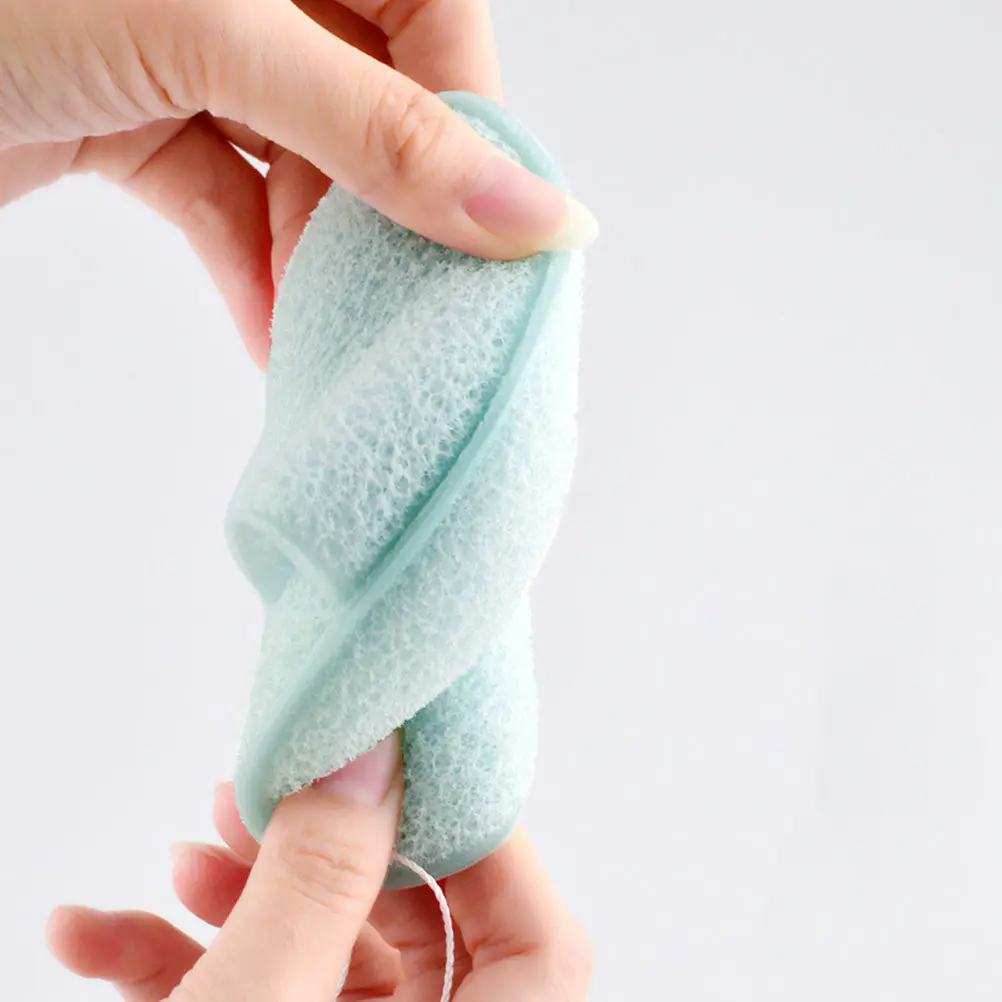 Esponja de limpieza facial Konjac, forma de gota de agua, esponja exfoliante suave para limpieza facial diaria, para eliminación de maquillaje y piel, 2 uds.