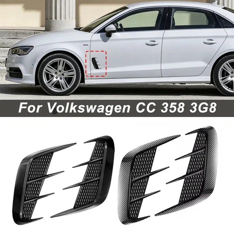 Shark Gills Side Fender Sticker Simulation Air Intake Trim For Volkswagen CC 358 3G8 Body Accessories