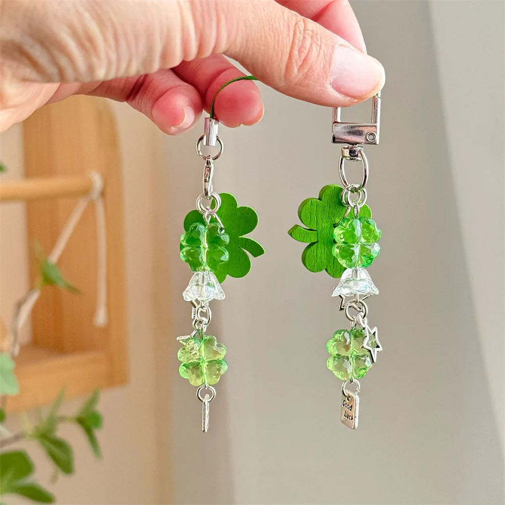 محظوظ البرسيم إطار صور المفاتيح قلادة للنساء حقيبة مفاتيح الملحقات كيرينغ حقيبة معلقة سلسلة هواتف مجوهرات هدية #3