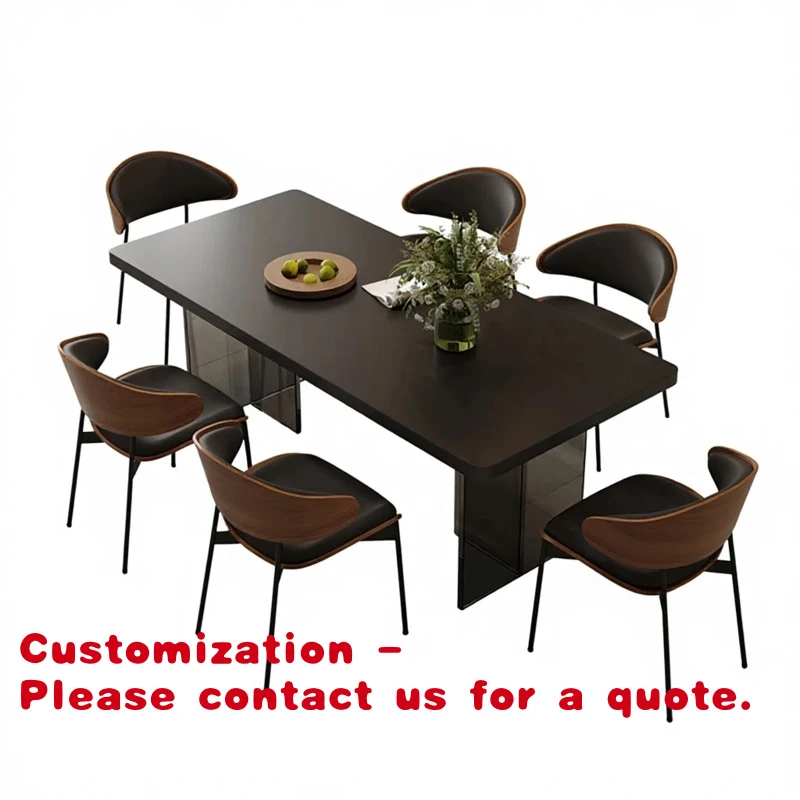 

Новый дизайн. Современный обеденный стол для ресторана, собранный на складе, с полированной поверхностью, OEM-форма и цвет.