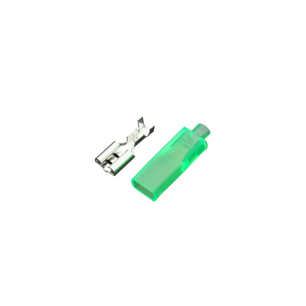 6.3 plug spring 250 green sheath DJ7013-6.3-21 push button switch cold crimp terminal block 100 sets