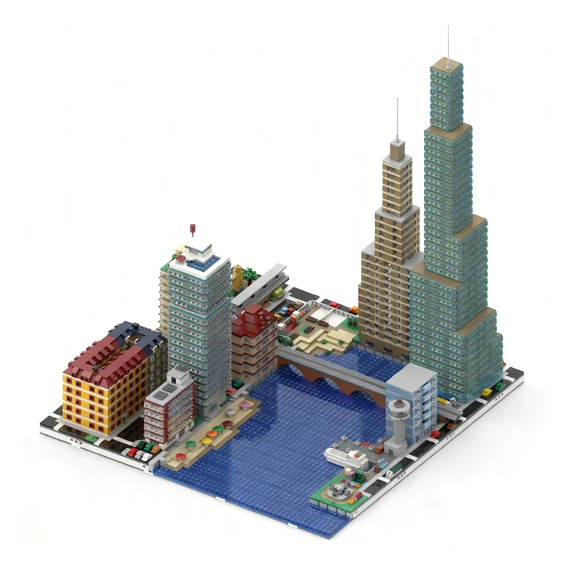5954pcs MOC Micropolis Collection 2 16 Nice Fitting Water Related Modules Model Toy Building Blocks Architecture Christmas Gift
