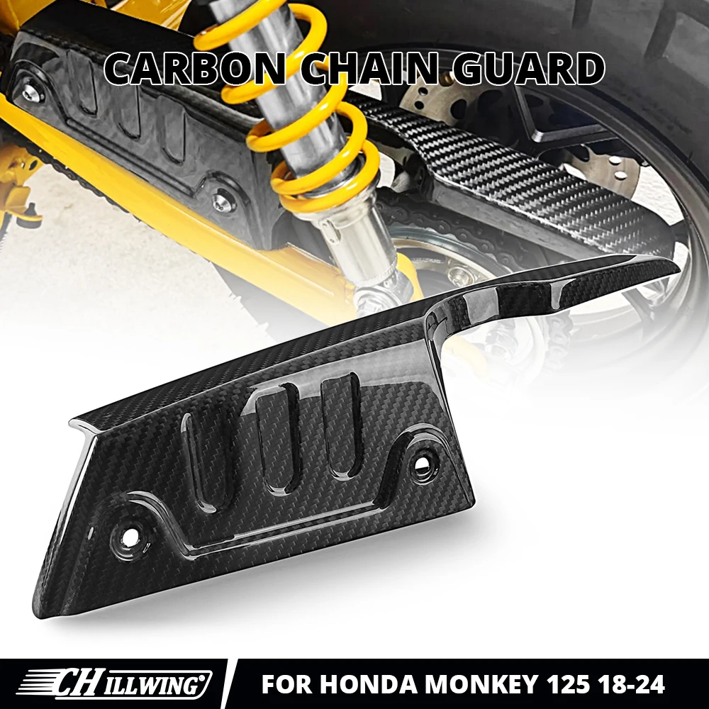 

For Honda Monkey 125 Z125 Monkey125 2018 2019 2020 2021 2022 2023 Moto 100% Carbon Fiber Rear Chain Guard Mud Cover Fairing