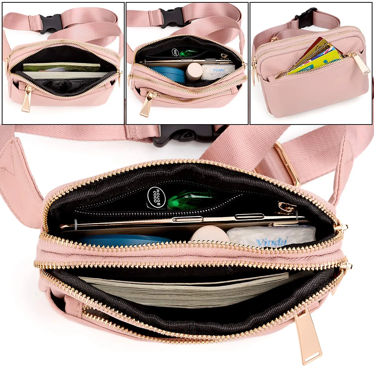 Fashion Summer Unisex Lightweight Waterproof Crossbody Bag Trendy Belt Purse Chest Waist Hip Bumbag for Outdoor Shopping Travel