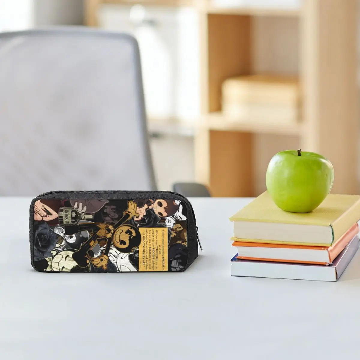 Bendy And The Ink Machine Cartoon Game Pencil Cases for Student Gifts Pen Box Pencil Bag Big Capacity Pencil Pouch Pen Holder