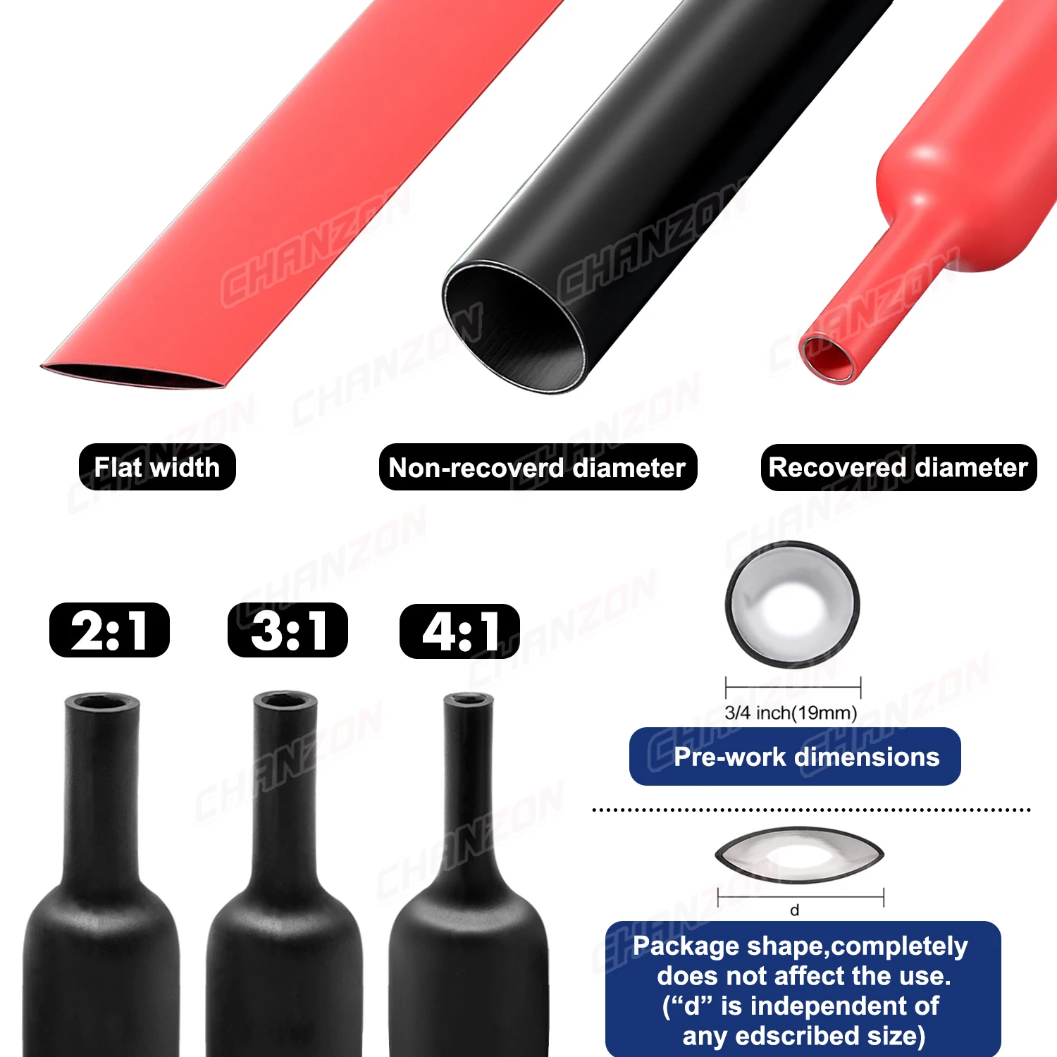 3:1 4:1 27-300Pcs Heat Shrink Tubing Kit With Glue Polyolefin Shrinkable Wrapping Assortment Waterproof Marine Grade