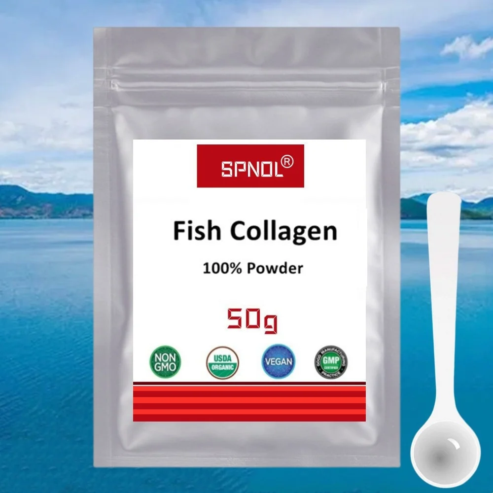 Hydrolyzed Deep Marine Cod Fish Collagen Powder , Small Molecule Peptide ,Pure Cosmetic Anti Aging Skin Protein