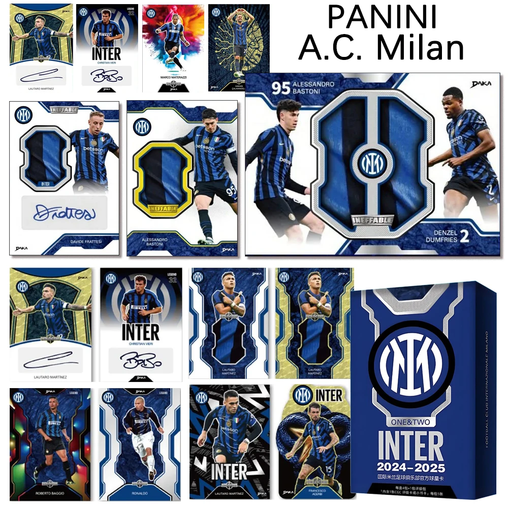 

Panini 25PCS/BOX Signed jersey collectible card DAVIDE FRATTESI ALESSANDRO BASTONI CHRISTIAN VIERI Birthday gift for soccer boys
