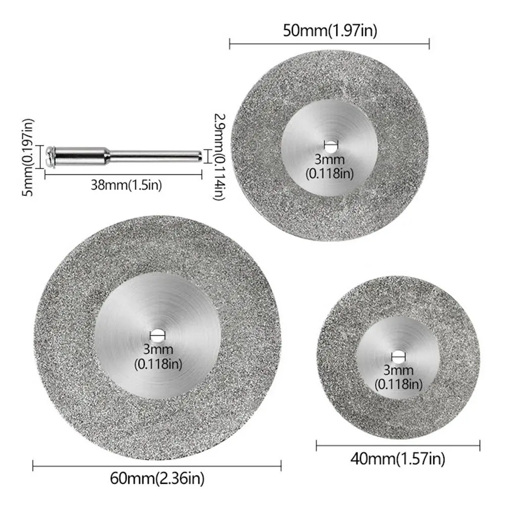 2Pcs/Set Durable Dry/Wet Grinding Disc Metal 40/50/60mm Diamond Grinding Wheel Small Abrasive Discs Rotary Tool Accessories view 6