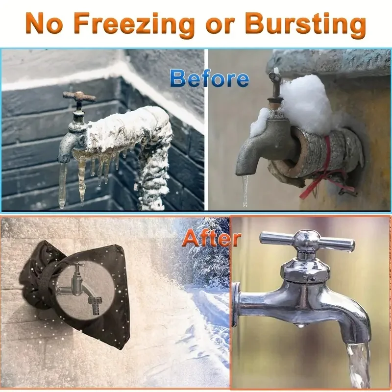 1Pc Winter Outdoor Faucet Cover, Waterproof Garden Faucet Antifreeze Protective Socks, Reusable Faucet Protective Cover