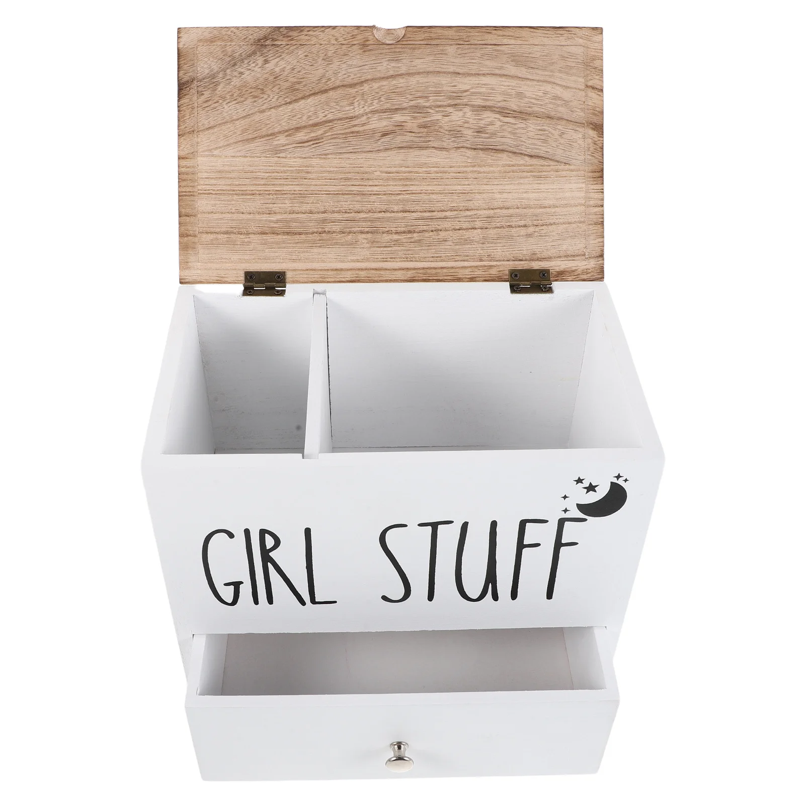 

Wooden Tampon Holder with Lid: Bathroom Feminine Product Storage Box - Moisture Proof Sanitary Napkin Organizer for Countertop