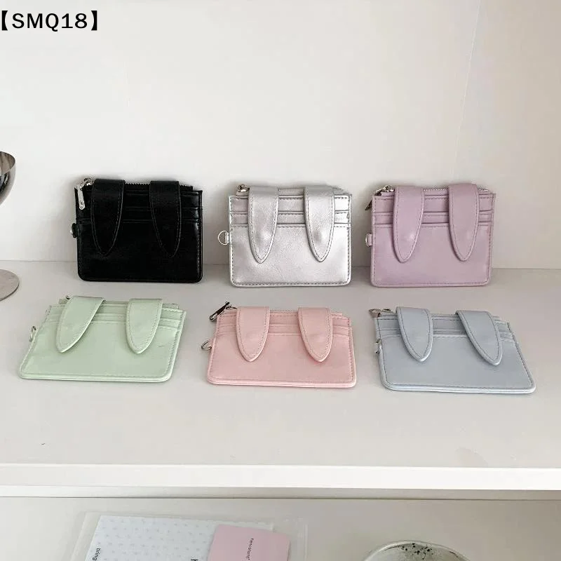 Cute Rabbit PU Leather Card Holder Kawaii Bunny Ear Design Multi Card Slots Portable Storage Card Bag Daily Travel Shopping【SMQ】