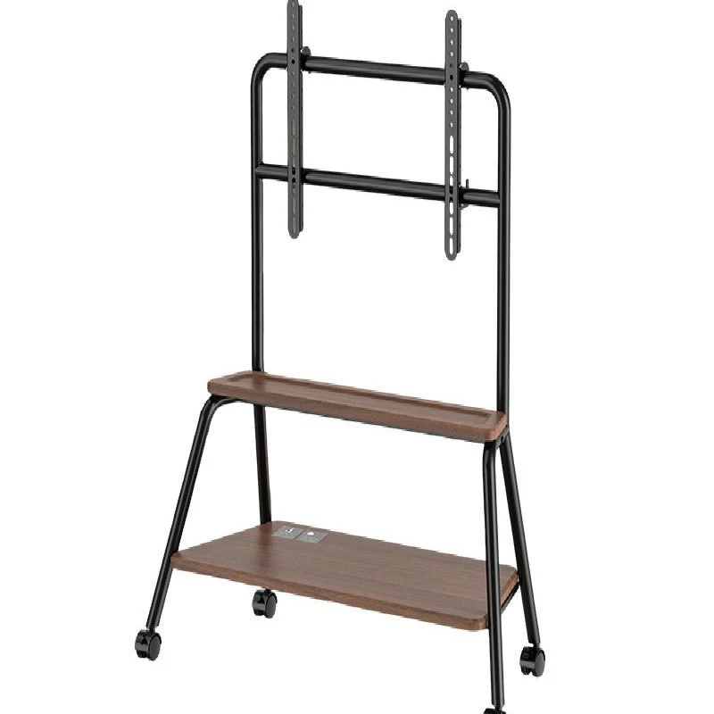 

TV bracket LCD TV mobile cart holder Walnut floor mobile bracket