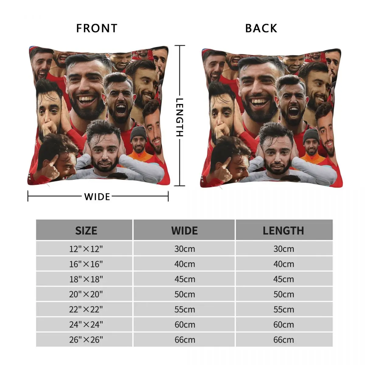 Bruno Fernandes Square Pillowcase Polyester Linen Velvet Pattern Zip Decorative Car Cushion Cover