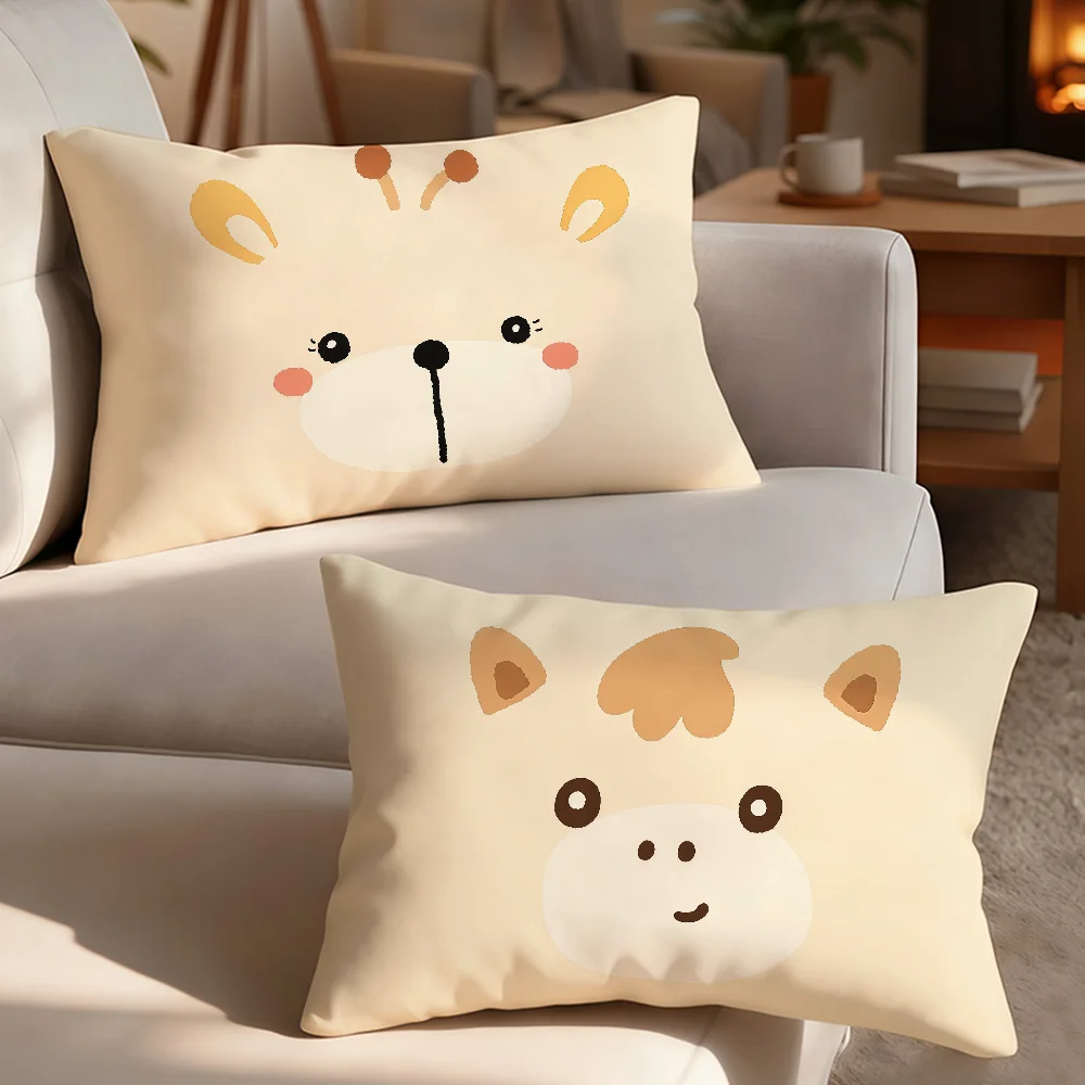 Funny Print Cute Emoticons Pillow Case Suitable For Decorating Homes Bedrooms Children Room Sofas And Other Places