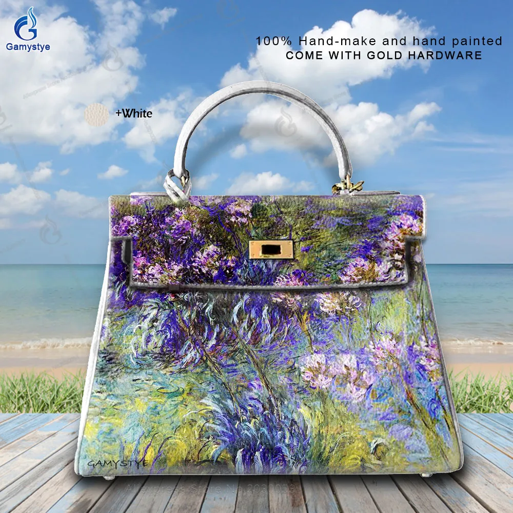 Personalizar bolso Art dipinto A mano un mare di fiori borse da donna Tote borse borsa A tracolla Messenger per le donne grande capacità nuovo