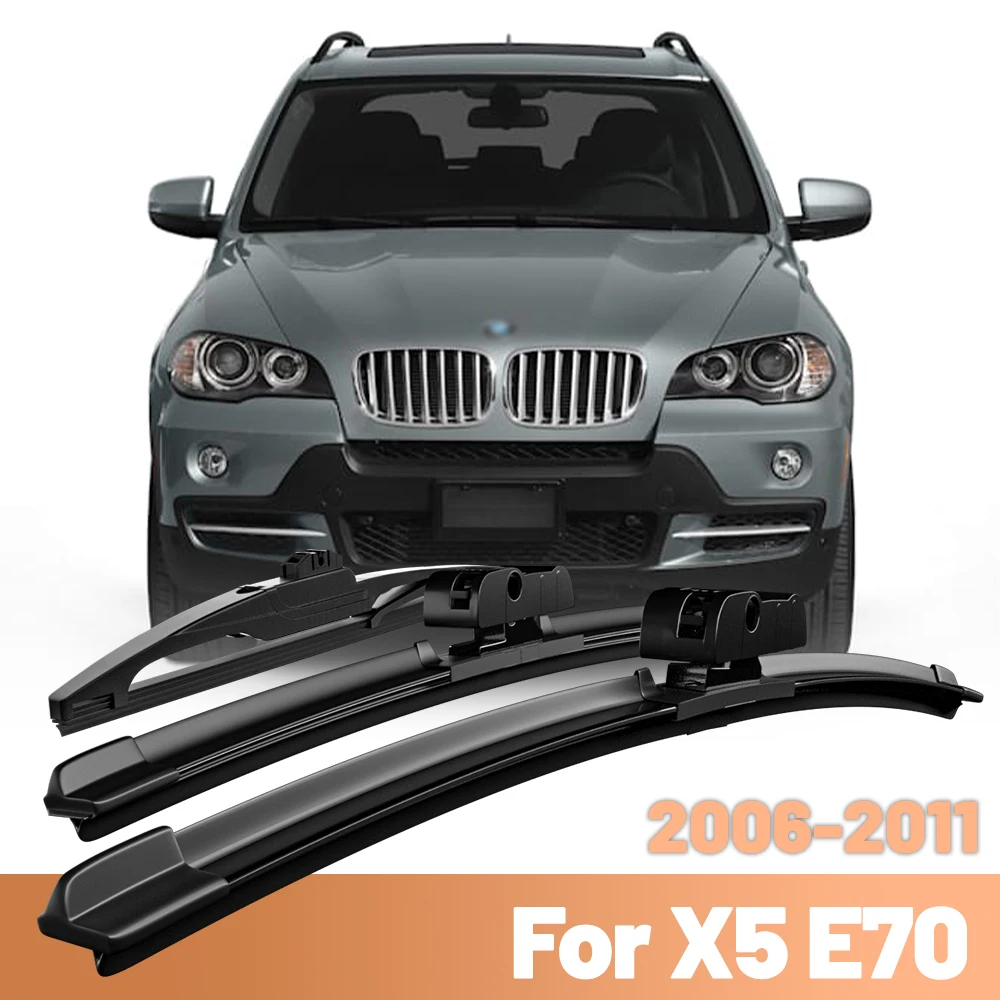 Für BMW X5 E70 2006 - 2011 Scheibenwischer LHD Vorder- & Heckscheibenwischer Set Windschutzscheiben-Bürsten 24"+20"+15"