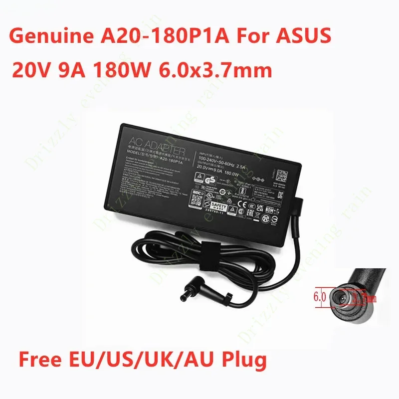 Genuine A20-180P1A 20V 9A 180W ADP-180TB H AC adapter for Asus ROG laptop power supply charger