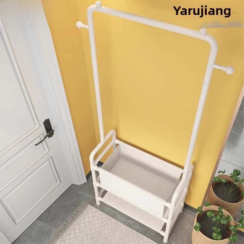 

Simple Standalone Bedroom Clothes Hanger for Rent Dormitory Overnight Clothes Rack Stainless Steel Double Layer Clothes Dryin...