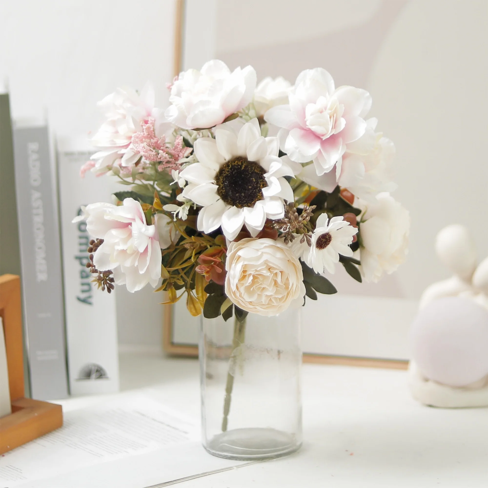 الخريف عباد الشمس بساتين الفاكهة الفاوانيا ديكور المنزل الجدول الزهور الاصطناعية الزفاف الزفاف باقات بها بنفسك حفلة عيد الميلاد ديكور خارجي #2