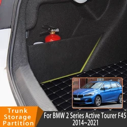 Auto Accessorie For BMW 2 Series Active Tourer F45 2014~2021 Car Organizer Trunk Side Partition Trunk Interior Storage Box Parts