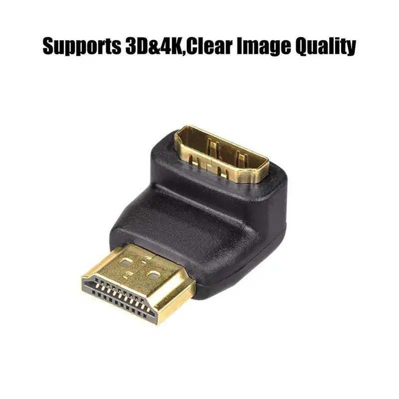 Adapter do kabla konwertery 90270 stopni kąt konwerter męski na żeński dla 1080P HDTV Adapter PC