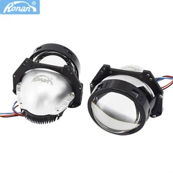 RONAN 2PCS 3.0 Bi Led Projector Lenses Headlight 3R G5 90W D19T 6000LUX White Color Universal Car Headlamp Retrofit Styling