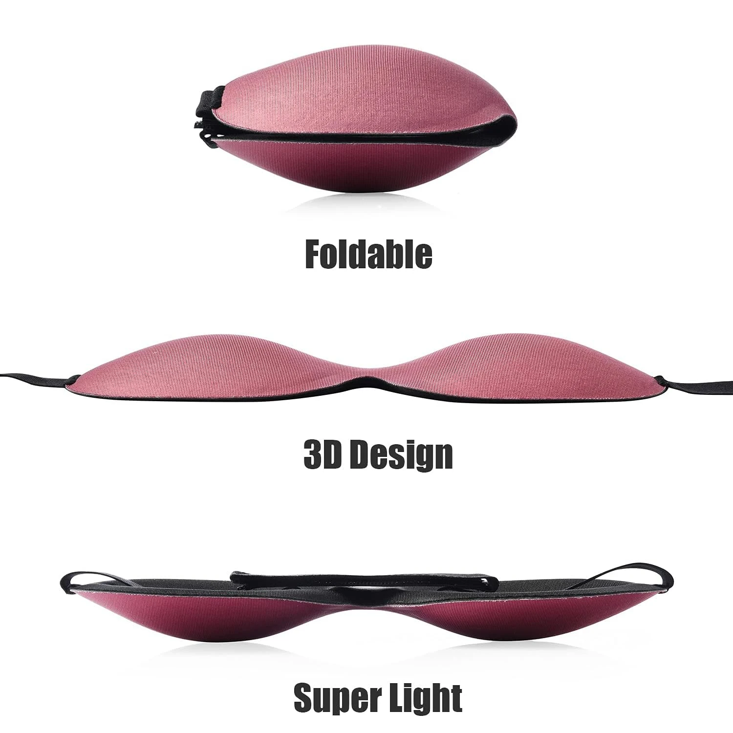 1-Pack Sleep Eye Mask, 3D Soft Blackout Sleeping Mask for Men Women - Red