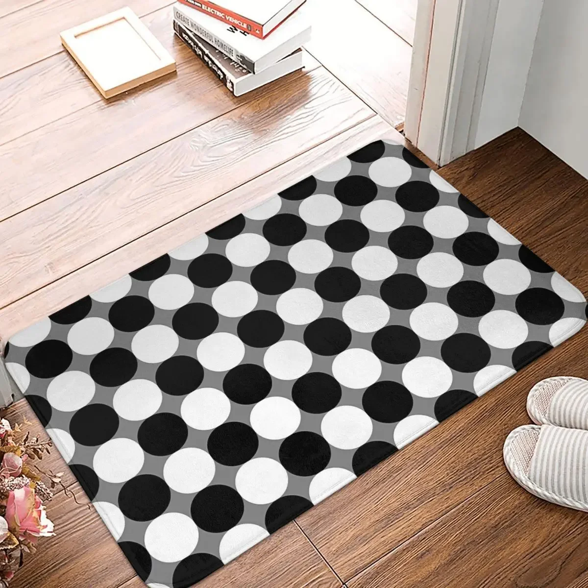 Non-Slip Carpet Chess Illusion Doormat Bedroom Bath Mat Welcome Floor Rug