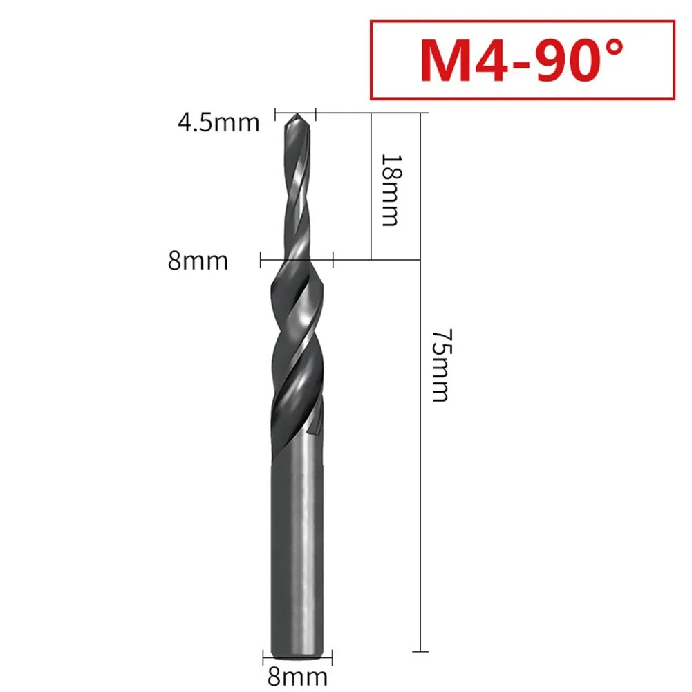 M3-M12 hss espiral passo broca 90/180 graus para perfuração ferramentas de chanfradura broca ferramentas para trabalhar madeira broca escareada