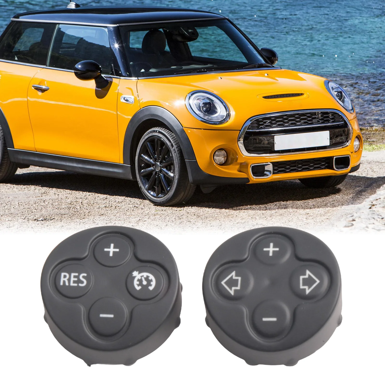 Sleek Steering Wheel Cruise Control Button Cover for MINI For R55 R56 R60 Enhance Appearance & Easy Installation