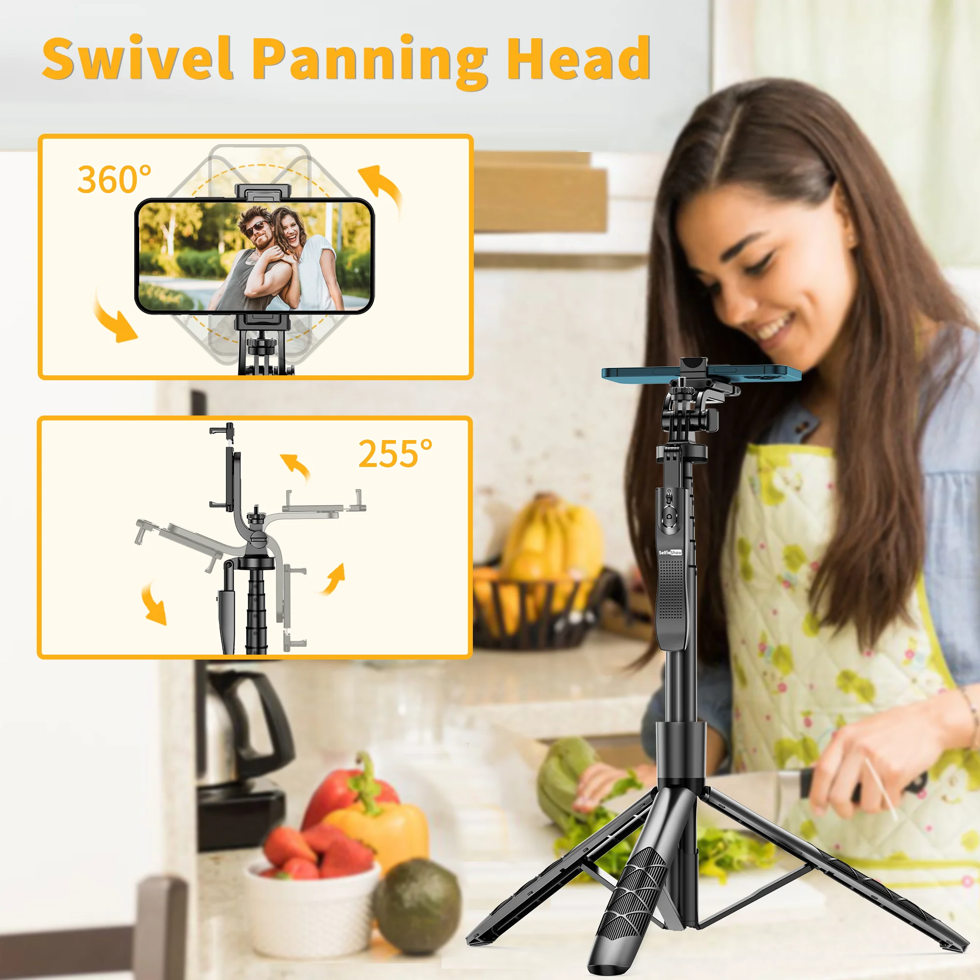 Selfieshow L16 Umbrella Stand Balance Steady Shooting Live Bluetooth Tripod Selfie Stick Stabilizer Tripe for Cell Phone