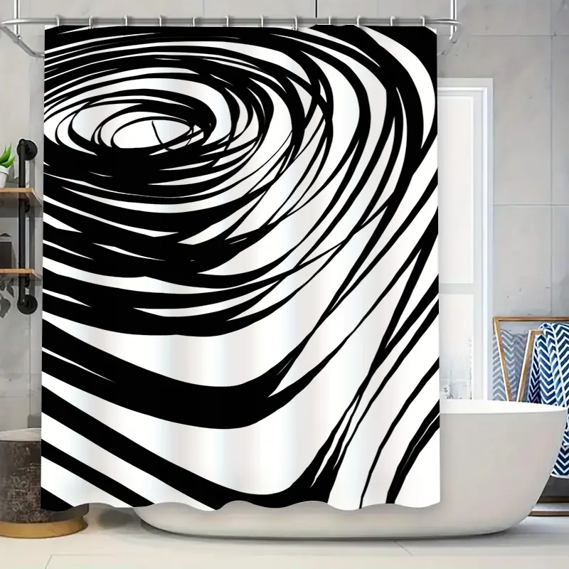 Black White Striped… - image