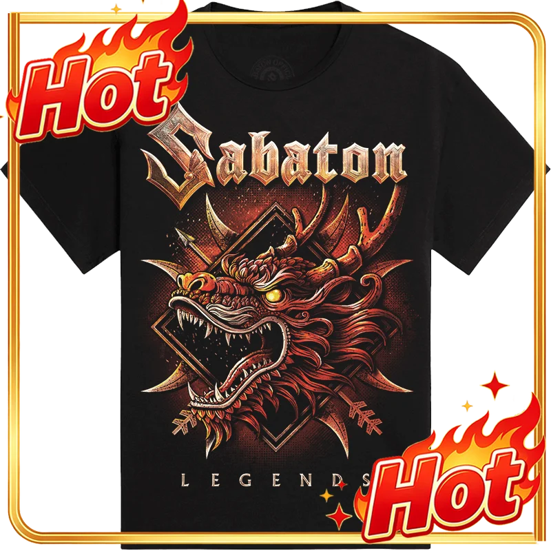 Custom Top Tiger Among Dragons T-shirts Sabaton Global Tour Mercah Print Tee Men Women Classic Rock And Roll Street Oversized