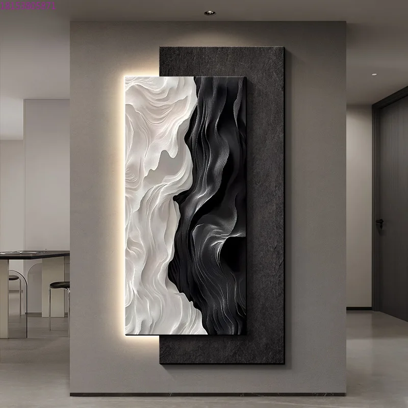 Three-dimensional sandstone texture painting porch decorative mural abstract lamp painting