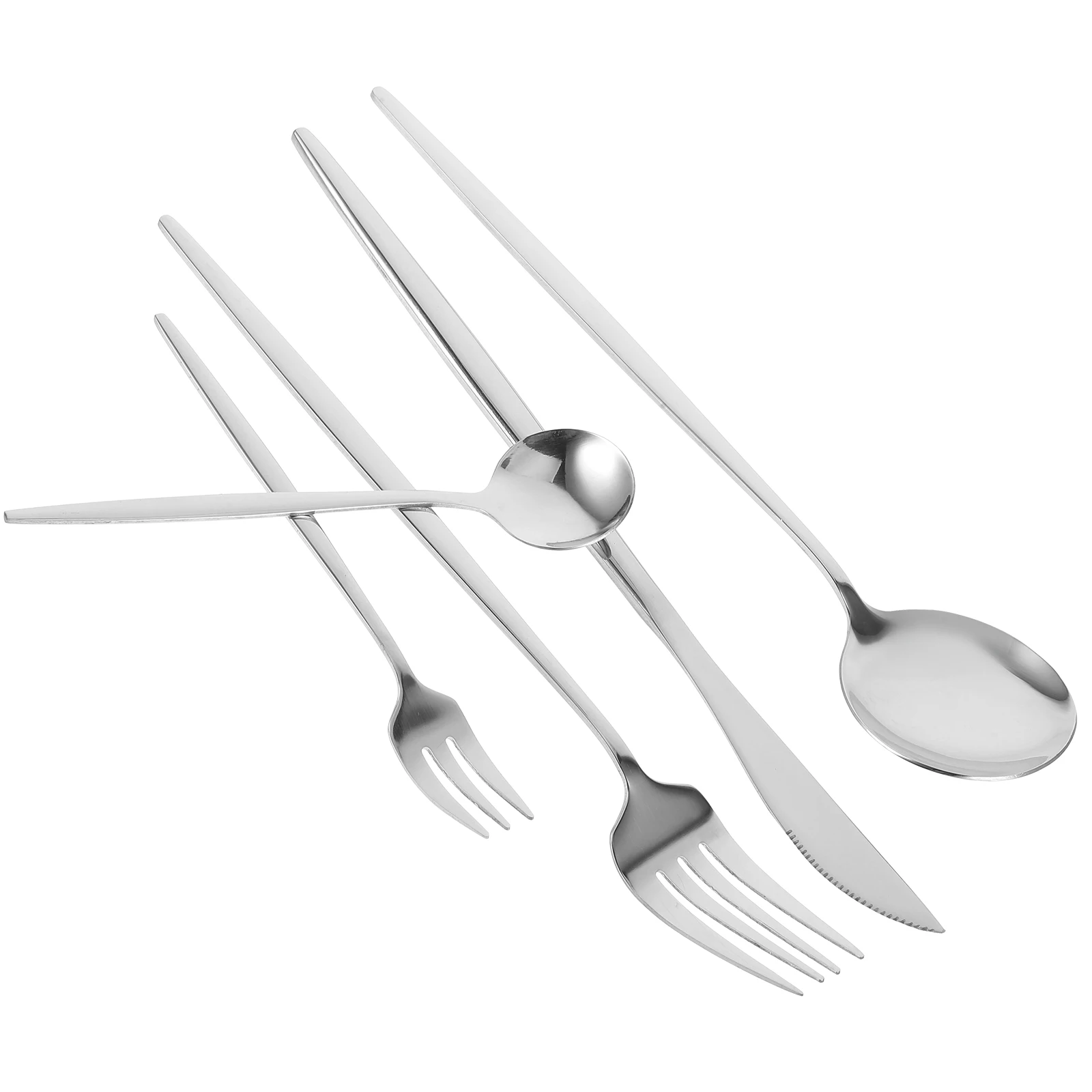 

1 set Stainless Cutlery Set Golden Portugal Formal Events Fork Spoon Fork Spoon Kit