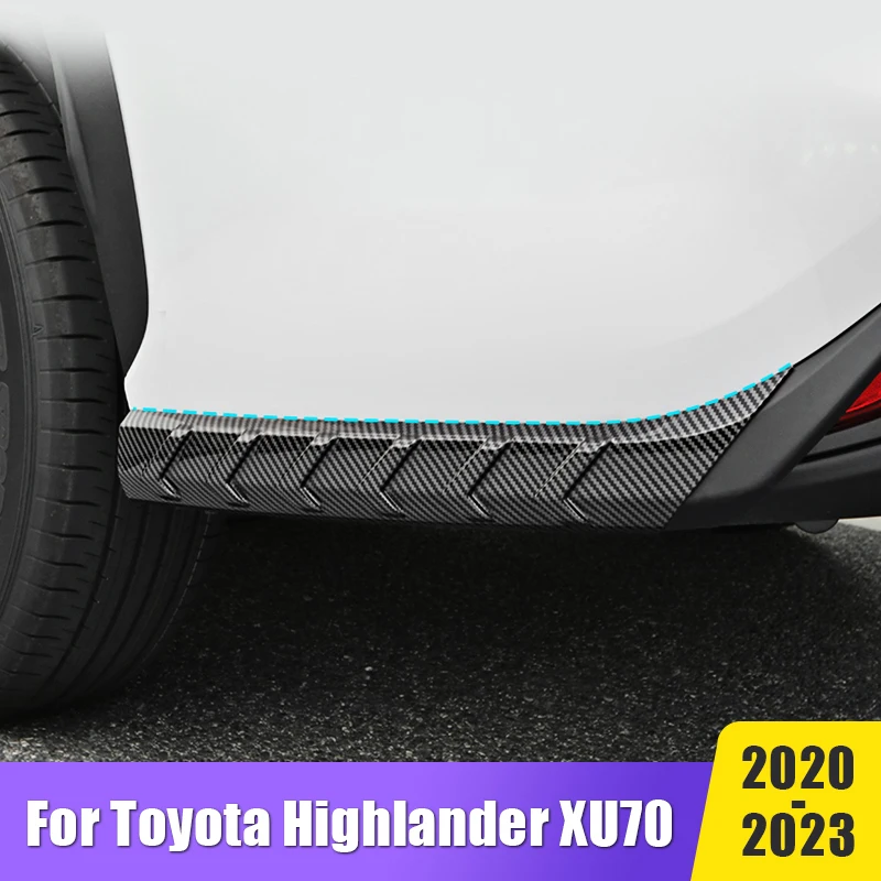 

For Toyota Highlander XU70 Kluger 2020 2021 2022 2023 Car Rear Bumper Lip Diffuser Splitter Spoiler Scratch Protector Accessory