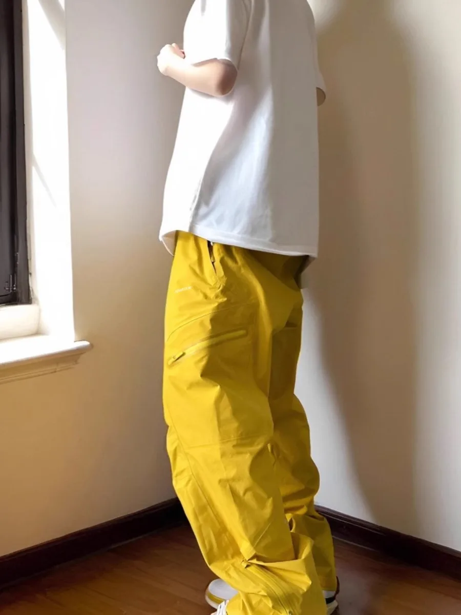 Kasen بنطلون تسلق خارجي أصفر للنساء 2025 جديد Sle مقاوم للرياح مقاوم للماء كوي جاف رياضي للمشي لمسافات طويلة ملابس العمل