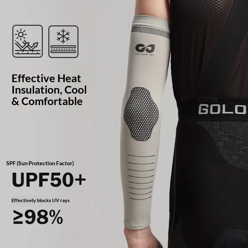 UV Protection Ice Silk Arm Sleeves Seamless Sun Protection Cover for Outdoor Driving Fishing Riding Sports Cooling Arm Guards