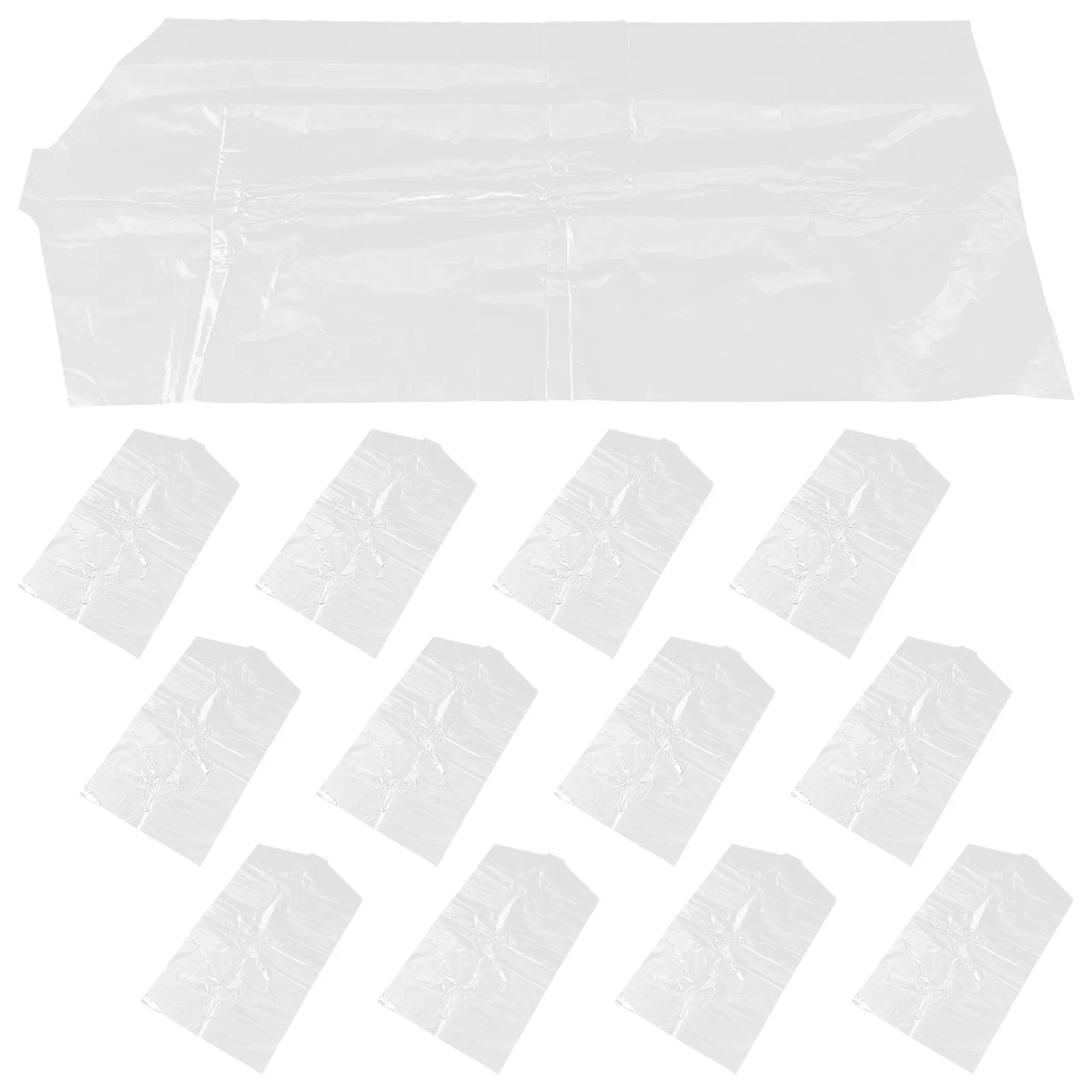 60Pcs Hanging Garment Covers Washable Moisture Proof Dust Proof Clothing Storage Bags for Wardrobe Organization Dry Cleaning