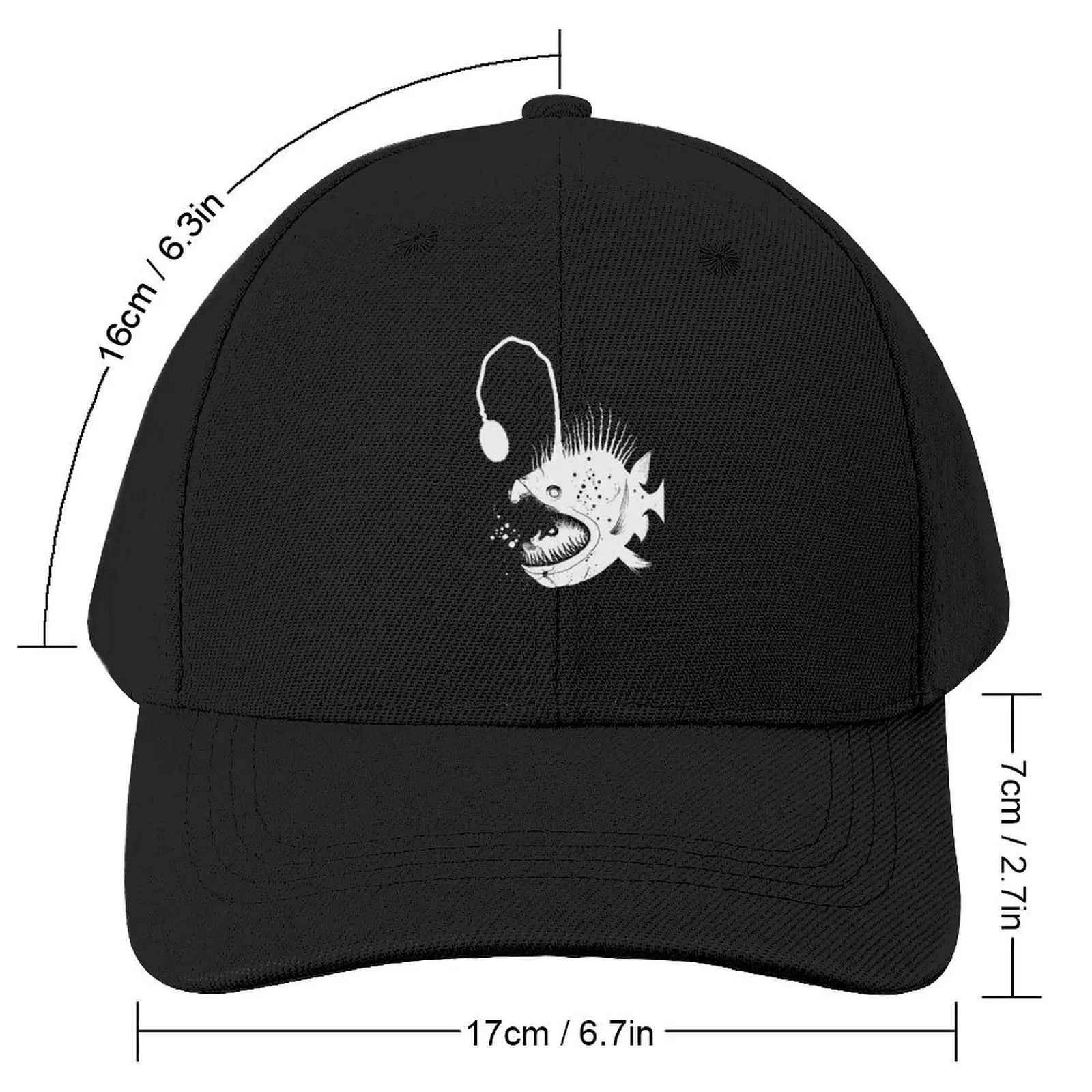 Lighting up the Night: Angler fish Baseball Cap Snapback Cap Sunscreen Hats Woman Men's