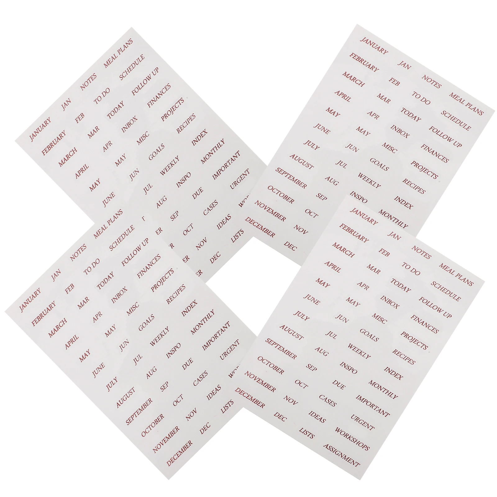 

4pcs 4 Sheets Gilding Scrapbook Stickers Aesthetic PVC Decorative Journaling Planner Photo Album Transparent Adhesive