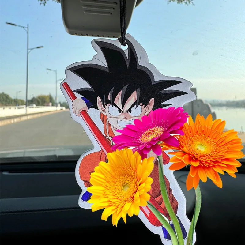 Colgante Aromatizante para Auto de Anime Dragon Ball Son Goku, Aromaterapia Duradera, Decoración para Auto, Eliminador de Olores
