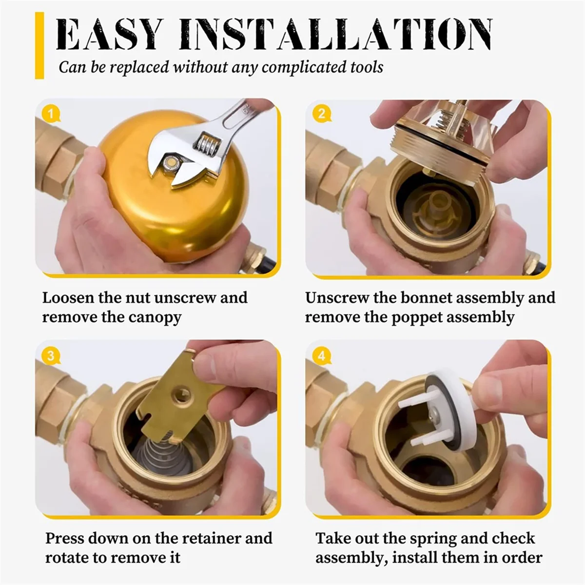 ESTR 905-212 905-052 1inch & 1-1/4inch Bonnet & Poppet Repair Kit for Febco 765 PVB 1inch & 1-1/4inch Backflow Preventer